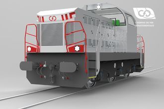 Locomotive diesel CFD Type TRIAX à traction électrique
