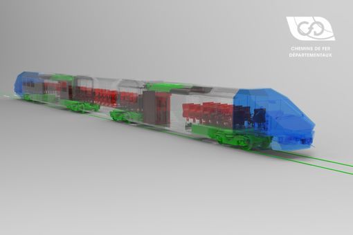 Architecture autorail articulé à bogies tri-caisses Architecture autorail articulé à bogies tri-caisses