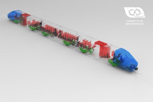 Architecture autorail simple essieu tri-caisse Architecture autorail simple essieu tri-caisse