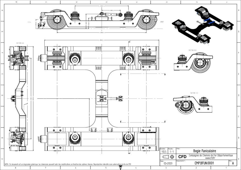 Diagramme bogie funiculaire type Tignes Diagramme bogie funiculaire type Tignes