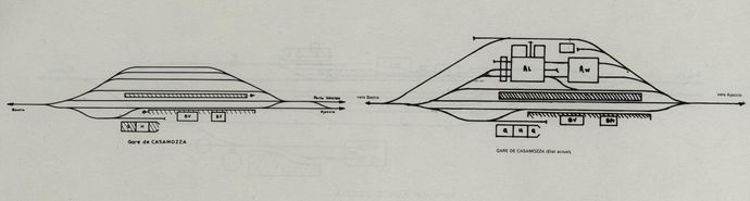GARE DE CASAMOZZA (A droite état actuel) GARE DE CASAMOZZA (A droite état actuel)
