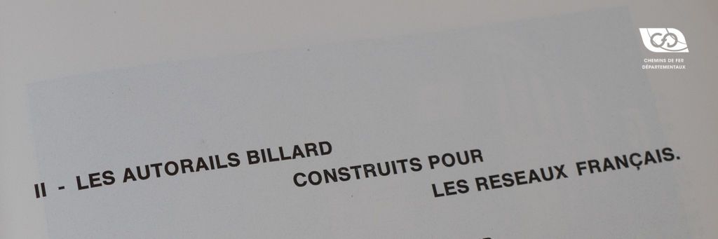 Les Autorails Billard construits pour les reseaux français