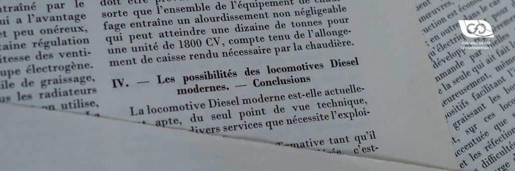 Les possibilités des locomotives Diesel modernes