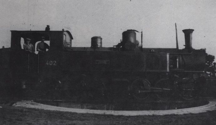 Locomotive Mallet n° 402 sur le pont tournant de Saint-Agrève Locomotive Mallet n° 402 sur le pont tournant de Saint-Agrève