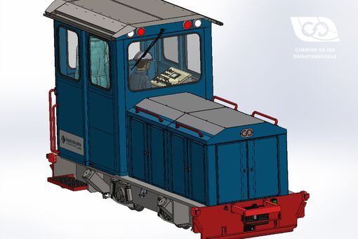 Locotracteur 600mm (Vue 3D) Locotracteur 600mm (Vue 3D)