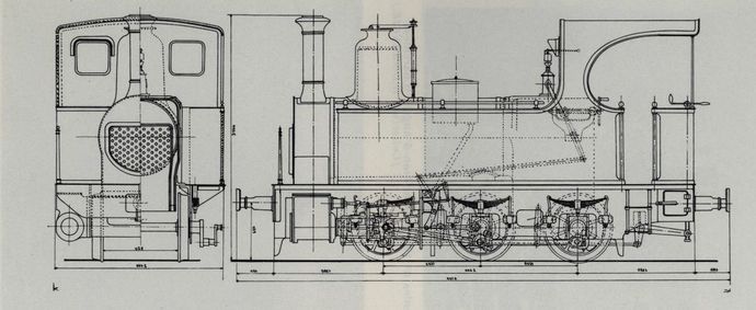 Plan de la locomotive 030 type Indre-et-Loire