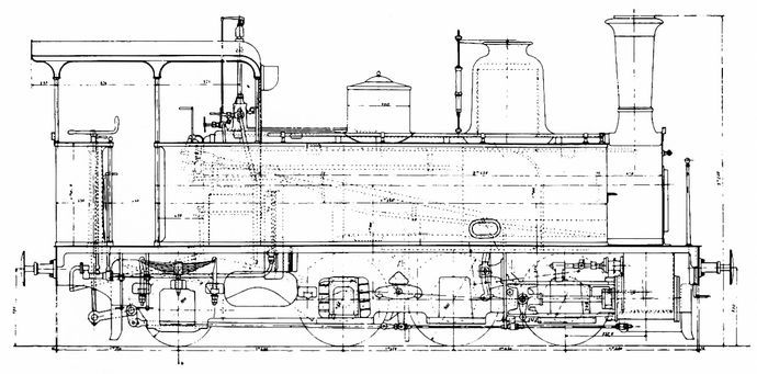 Plan de la locomotive type 031 Saint-Léonard. (Echelle 1/43.5) Plan de la locomotive type 031 Saint-Léonard. (Echelle 1/43.5)