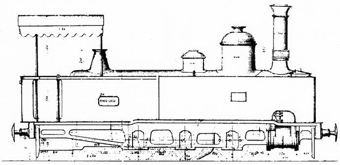 Plan de la locomotive type 65 Fives-Lille 030 (Echelle 1/43.5)