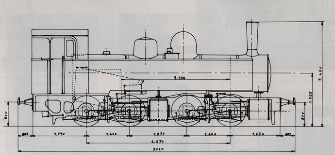 Plan des locomotives Mallet type 300, série 310-319 et 351-353  Plan des locomotives Mallet type 300, série 310-319 et 351-353