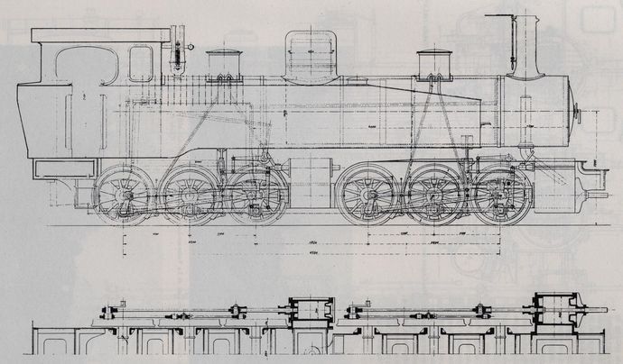 Plan des locomotives Mallet type 500 Plan des locomotives Mallet type 500