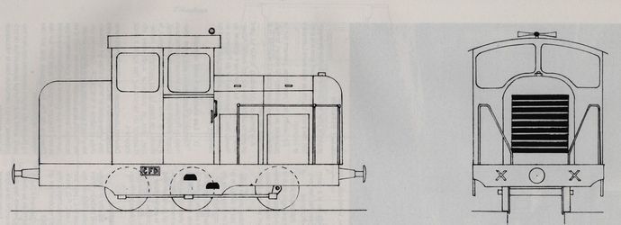 Plan des tracteurs type Montmirail séries 851-852 et X. (Echelle 1/43,5°)