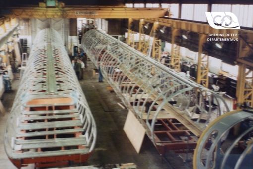 Structure des véhicules du funiculaire de Tignes