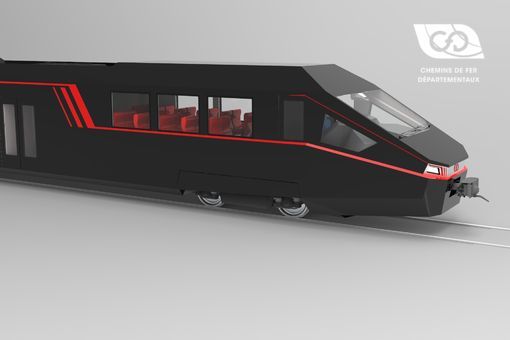 Véhicule d'extrémité d'un autorail à bogies Véhicule d'extrémité d'un autorail à bogies