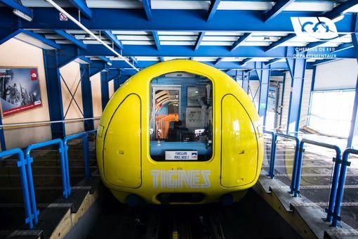 Véhicule du funiculaire de Tignes