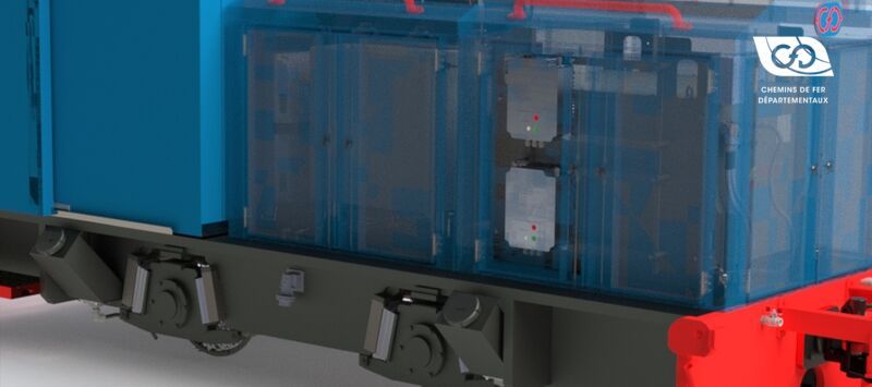 Vue 3D de l'installation du pack batterie 53kWh