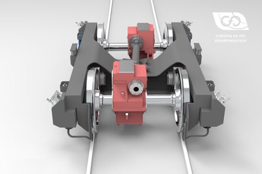 Vue de face Bogie locomotive BB Vue de face Bogie locomotive BB