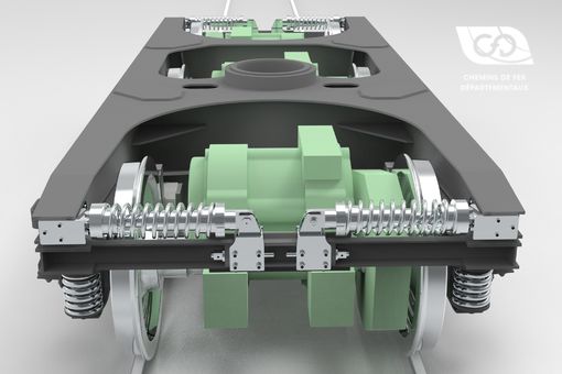 Vue de face bogie TRIAX