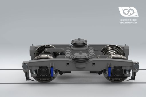 Vue de profil du Bogie CFD pour Autorails Vue de profil du Bogie CFD pour Autorails