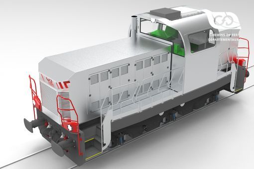 Vue en perspective Locomotive TRIAX Vue en perspective Locomotive TRIAX